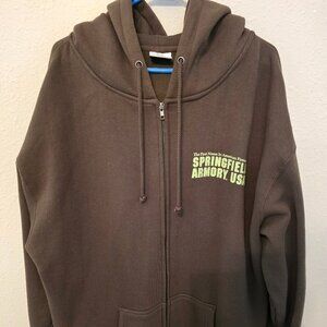 Springfield Armory full zipper men's hoodie, size XXL.